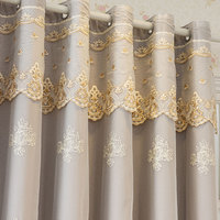 Rideaux occultants brodés à la française, motif floral 3D damassé argenté, pour salon et chambre, vente en gros, sur mesure