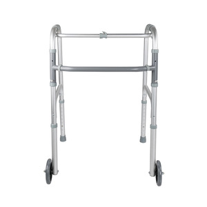 Aide à la marche en alliage d'aluminium, taille M, réglable en hauteur, pour personnes âgées, gris argenté - Product Image 4