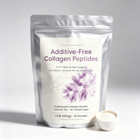 Collagène Marin Sans Additifs en Gommes Peptidiques avec Biotine et Vitamine C, Inodore, Favorise la Santé des Cheveux, de la Peau et des Articulations, Antioxydant, pour les Ongles
