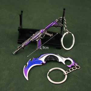 <span class=keywords><strong>Precio</strong></span> barato Mini bolsillo llavero de Metal <span class=keywords><strong>Valorant</strong></span> autodefensa arma modelo llavero accesorios para niños regalo - Product Image 4