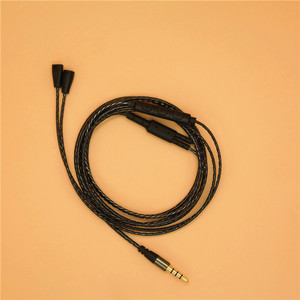 Cable de audio para auriculares Sennheiser IE80 IE8 con controles en línea, función de ajuste, repuesto de alta fidelidad, negro, sin oxígeno - Product Image 2