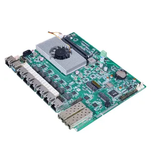 Piesia Firewall Motherboard Intel Elkhart Lake J6412 2*1G SFP 6Lan 1U Server PCBA CF Card 2*DDR4 64GB Router Motherboard