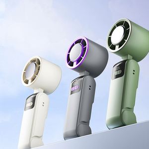Mini Ventilador USB de Refrigeración de Alta Velocidad, Portátil, con Pantalla LED, Tres Niveles Ajustables, Recargable, Compresa Fría, para Auto - Product Image 1