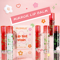 MLSMILE Kit Huile à Lèvres et Teinte Liquide Transfrontalier avec Applicateur Bille – Hydratation Longue Durée, Non Collant, Résistant à l'Eau 5ml*4