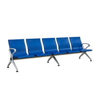 Chaise d'attente confortable en PU avec dossier inclinable, écologique et durable, pour aéroport, gare, arrêt de bus, salon, centre commercial