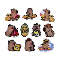 Lot de patchs brodés mignons de capybara, motifs animaux à thermocoller pour vêtements, sacs, chapeaux, décoration DIY