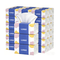 Mouchoirs faciaux jetables écologiques de luxe, logo personnalisé, pâte à papier vierge, doux, portables, en vrac