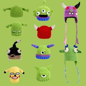 <span class=keywords><strong>Gorro</strong></span> de peluca tejido a mano con dibujos animados, <span class=keywords><strong>gorro</strong></span> de peluca cálido de punto hecho a mano de estilo coreano, <span class=keywords><strong>gorro</strong></span> de Peluca de moda peculiar de punto divertido Unisex - Product Image 1