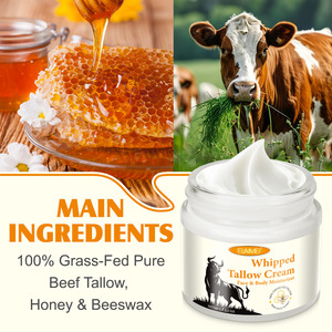 Baume Fouetté Artisanal au Suif de Bœuf et au Miel, Biologique et Naturel, de Marque Privée ELAIMEI, pour le Visage et le Corps – Hydratant - Product Image 3
