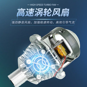 ไฟหน้า LED 2.0 นิ้วเลนส์ลำแสงคู่ H4 12000 LM 6000K 50W สำหรับรถยนต์รถจักรยานยนต์การปรับปรุงแบบดัดแปลงอัพเกรดแบบสากล - Product Image 5