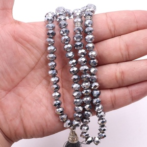 <strong>Silver</strong> Crystal Children's Religious Beaded Bracelet <strong>Rosary</strong> Tasbeeh 99pcs <strong>Beads</strong> Long Silk Tassel Prayer <strong>Beads</strong> - Product Image 2