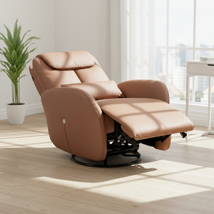 Sofá <span class=keywords><strong>Reclinable</strong></span> Eléctrico Multifuncional Moderno, Giratorio, con USB, Acolchado de Cuero Suave, Mueble Cómodo para Sala de Estar - Product Image 1