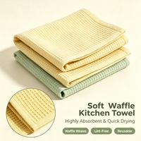 Essuie-tout en microfibre gaufrée personnalisé, super absorbant et à séchage rapide, pour le nettoyage de la cuisine domestique (vente en gros)