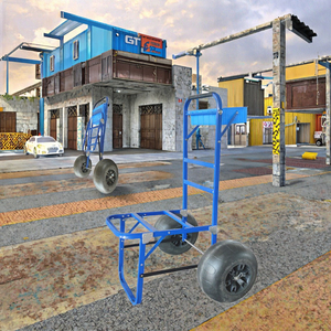 Настраиваемая портативная алюминиевая складная тележка-платформа со стальной рамой и колесами-баллонами для серфбордов и рыбалки, для ручных тележек и транспортных средств - Product Image 3