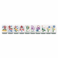 Jeu de Mahjong Américain Vert Pliable de Luxe Moderne en Acrylique à 3 Couches avec Joker Unique pour les Réunions entre Amis