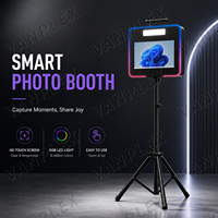 Cabina de Fotos Profesional para Selfies con Pantalla Táctil de 15.6 Pulgadas, Cámara DSLR/Mirrorless Compatible para Alquiler en Eventos