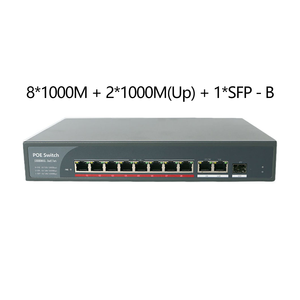 Nuevo Switch POE de 8 Puertos 802.3af/at 10/100/1000Mbps Full-Duplex Uplink RJ45+1*SFP Gigabit Ethernet de Montaje en Rack 48V 120W 3 Años de Garantía - Product Image 3