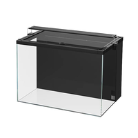 Filtre arrière pour aquarium en verre ultra-blanc, aquarium en cristal à 6 faces, éclairage LED, pompe silencieuse, aquascape d'eau douce, emballage en boîte