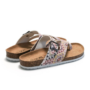 Wholesale Fashion Flip Flop Ladies Luxury Flat Beach Outdoor Ladies Slippers Cork Skid Designer Slipper <b>Slide</b> for Women - Product Image 3