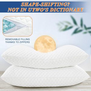 Almohadas Modernas de Espuma Viscoelástica con Soporte para el Cuello, Ajustables, Firmes y Suaves, Antiácaros, para Dormir - Product Image 3