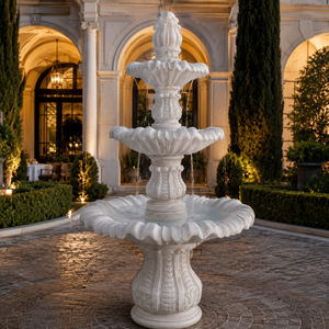Fuente de jardín exterior de mármol blanco con esculturas de figuras clásicas y fuente de agua para plaza - Product Image 5
