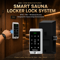 Cerradura Inteligente A830 para Casilleros de Golf, Gimnasios, Spas, Parques Acuáticos y Resorts, con Acceso por RFID, PIN y Pulsera, App ttlock
