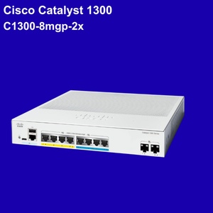 C1300-8MGP-2X para Catalyst Serie 1300, Switch POE de 10 Puertos, Compatible con SNMP QoS, Apilable, Capacidad de 56 Gbps - Product Image 1