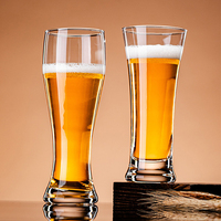 Verre à bière artisanal en cristal soufflé à la main avec logo personnalisé, style bavarois, grande capacité, pour bar et restaurant