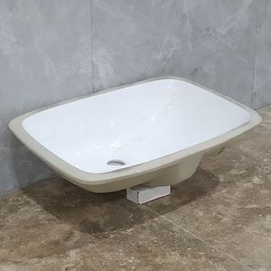 Fabriqué en Chine Prix bon marché Salle de bains européenne <span class=keywords><strong>sous</strong></span> le lavabo évier rectangulaire en céramique <span class=keywords><strong>sous</strong></span> le lavabo - Product Image 1