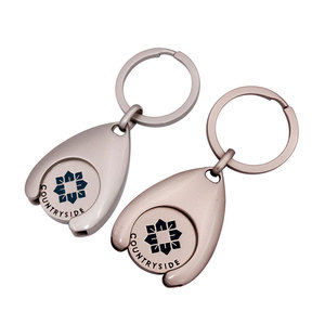 Khuyến mại Tùy chỉnh đồng xu chủ Keyring Keyring kim loại thăng hoa mua sắm giỏ hàng Xe đẩy Token <span class=keywords><strong>Coin</strong></span> Keychain - Product Image 6