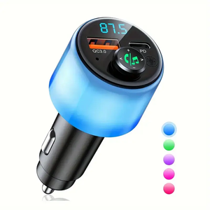 <span class=keywords><strong>Bc90</strong></span> bt5.3 FM Transmitter xe Mp3 Máy nghe nhạc QC3.0 18W + PD 30W sạc nhanh rảnh tay cuộc gọi xe Kit FM modulator với môi trường xung quanh ánh sáng - Product Image 5