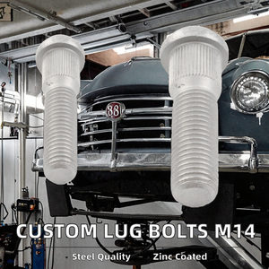 Aangepaste wielbouten M14 X 1.25 lange gekartelde bouten zinkafwerking DIN/JIS/ISO standaard roestvrij staal autovervangende onderdelen doe-het-zelf - Product Image 5