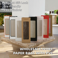 Sacs en carton ivoire de luxe en gros pour emballage de bougies et d'artisanat, sacs cadeaux recyclables, emballage artisanal