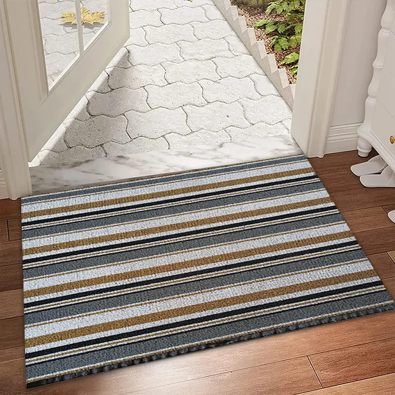 Su geçirmez özelleştirilmiş kapalı açık baskılı giriş kat tecarpets halı karşılama kapı paspasları PVC döngü paspaslar