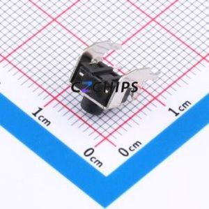 K2-1102AQ-E4CW-01 Tactile Switch Through hole Component THT Switch Single Pole Single Throw Round Button 2.5N Right Angle Insert - Product Image 2