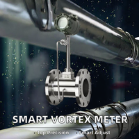 Débitmètre à vortex intelligent en acier inoxydable avec compensation de température et de pression pour gaz naturel et vapeur, précision OEM +/-1,5% pour le textile