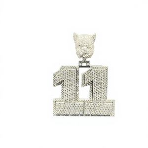 Pendentif personnalisé en alliage chrétien avec diamants CZ glacés - Product Image 1