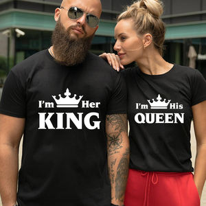 Je suis son Q je suis son K imprimer t-shirts hommes et femmes Couple t-shirts décontractés été amoureux Offre Spéciale graphique Harajuku saint valentin cadeau - Product Image 2