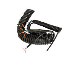 4x1mm2 haute élasticité câble d'alimentation bobine cordon Multicore Flexible éclairage électrique industrie câble 220V toronné ressort spirale