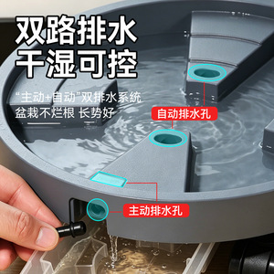 Bandejas para macetas redondas de plástico con ruedas, portátiles, de pie, para macetas, resistentes y duraderas - Product Image 2