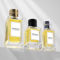 Flacons de parfum en verre personnalisés de luxe 30ml 50ml 100ml avec vaporisateur fin pour le marché des Émirats arabes unis et du Moyen-Orient, faible MOQ