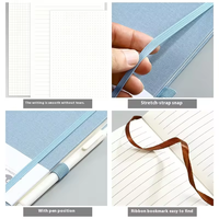 Carnet d'adresses à feuilles mobiles en cuir et tissu PP avec logo personnalisé pour étudiants 2026, formats A4/A5, idéal pour la promotion