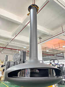 Chimenea Moderna <span class=keywords><strong>de</strong></span> Esquina <span class=keywords><strong>de</strong></span> Vidrio y Madera con Rotación <span class=keywords><strong>de</strong></span> 360 Grados, con Calefacción Decorativa para Uso en Interiores, para Sala <span class=keywords><strong>de</strong></span> Estar y Cocina, <span class=keywords><strong>de</strong></span> Acero al Carbono - Product Image 4