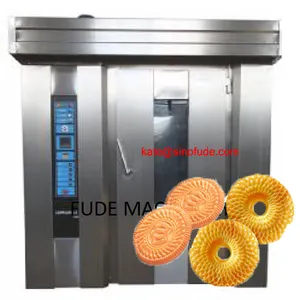 semi-automatic Multifunctional Gas or electric hot air rotary Oven for bread cookies biscuit making machine