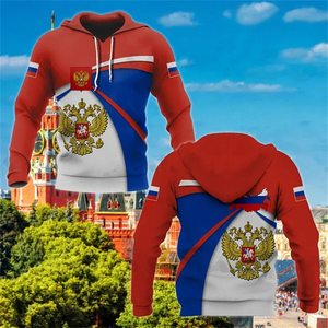 Fitspi russie emblème National Camo 3d impression graphique sweats russe Camouflage sweats à capuche hommes décontracté sport pulls pistes - Product Image 3