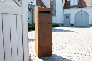 Buzón Exterior Impermeable Independiente, Caja de Almacenamiento de Paquetes, Acero Corten Resistente, Tamaño Grande - Product Image 2