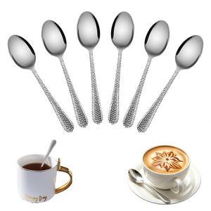 Cuillères à café en acier inoxydable martelé en gros pour restaurants, hôtels et goûters - Product Image 1