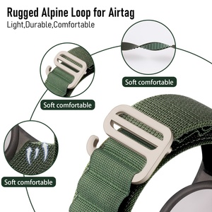 Adjustable Kids Trail Wrist <strong>Band</strong> for AirTag Lightweight Holder Anti Scratch Nylon Wave Bracelet Wristband for AirTag Strap - Product Image 5