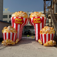 Arche gonflable publicitaire pour festival alimentaire, pop-corn et chips, idéale pour les activités extérieures en place publique et l'ouverture de restaurants