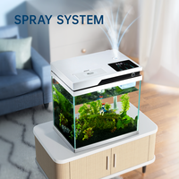 YEE réservoir de poissons d'alimentation automatique verre autonettoyant intelligent petit réservoir de poissons d'aquarium de bureau avec lampe